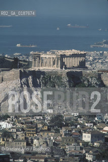 ( GRECIA  ) ATENE : PANORAMA DELLA CITTA CON LACROPOLI  - © 1990 Graziano Arici/Rosebud2 / GEO