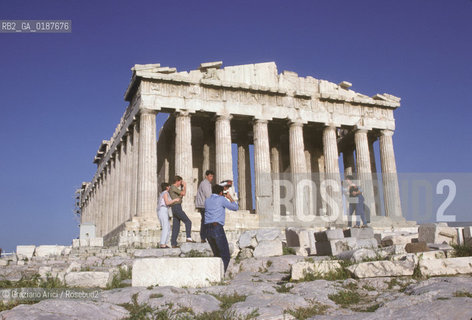 ( GRECIA  ) ATENE : ACROPOLI E PARTENONE  - © 1990 Graziano Arici/Rosebud2 / GEO / TEMPIO