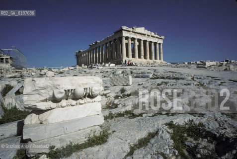 ( GRECIA  ) ATENE : ACROPOLI E PARTENONE - © 1990 Graziano Arici/Rosebud2 / GEO / TEMPIO