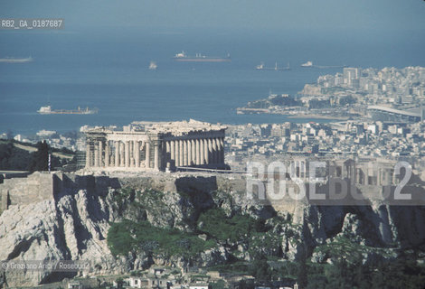 ( GRECIA  ) ATENE : PANORAMA DELLA CITTA CON LACROPOLI  - © 1990 Graziano Arici/Rosebud2 / GEO