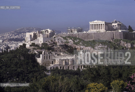 ( GRECIA  ) ATENE : PANORAMA DELLA CITTA CON LACROPOLI  - © 1990 Graziano Arici/Rosebud2 / GEO
