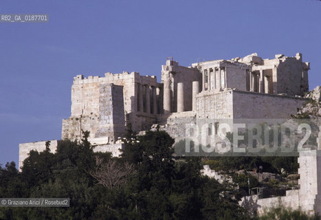 ( GRECIA  ) ATENE : ACROPOLI PROPILEI E TEMPIO DI ATENA NIKE  - © 1990 Graziano Arici/Rosebud2 / GEO / TEMPIO