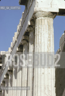( GRECIA  ) ATENE : ACROPOLI E PARTENONE  - © 1990 Graziano Arici/Rosebud2 / GEO / TEMPIO DI ATENA