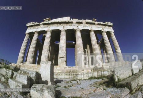 ( GRECIA  ) ATENE : ACROPOLI E PARTENONE  - © 1990 Graziano Arici/Rosebud2 / GEO / TEMPIO DI ATENA