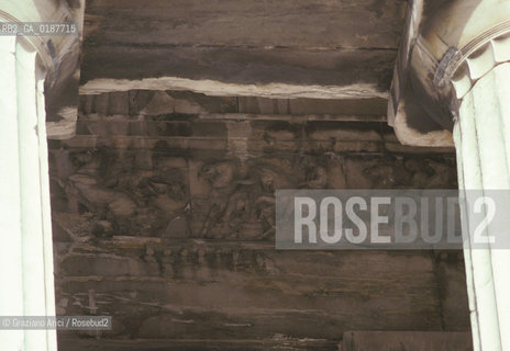 ( GRECIA  ) ATENE : ACROPOLI E PARTENONE  - © 1990 Graziano Arici/Rosebud2 / GEO / TEMPIO DI ATENA / FREGI