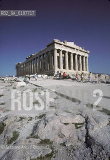 ( GRECIA  ) ATENE : ACROPOLI E PARTENONE  - © 1990 Graziano Arici/Rosebud2 / GEO / TEMPIO DI ATENA