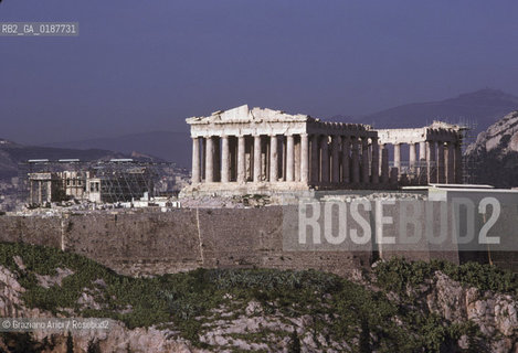 ( GRECIA  ) ATENE : ACROPOLI E PARTENONE  - © 1990 Graziano Arici/Rosebud2 / GEO / TEMPIO