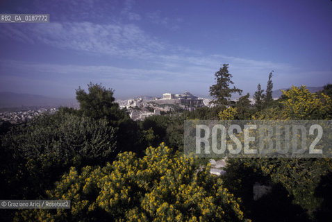 ( GRECIA  ) ATENE : PANORAMA DELLA CITTA CON LACROPOLI  - © 1990 Graziano Arici/Rosebud2 / GEO
