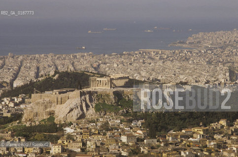 ( GRECIA  ) ATENE : PANORAMA DELLA CITTA CON LACROPOLI  - © 1990 Graziano Arici/Rosebud2 / GEO