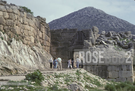 ( GRECIA  ) MICENE : ACROPOLI E PORTA DEI LEONI  - © 1990 Graziano Arici/Rosebud2 / GEO / PELOPPONESO / ARGOLIDE