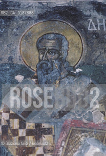 ( GRECIA  ) MYSTRA : MONASTERI BIZANTINI  - © 1990 Graziano Arici/Rosebud2 / GEO / PELOPPONESO / LACONIA AFFRESCO