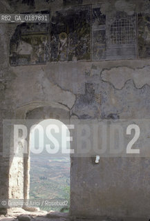 ( GRECIA  ) MYSTRA : MONASTERI BIZANTINI  - © 1990 Graziano Arici/Rosebud2 / GEO / PELOPPONESO / LACONIA AFFRESCO