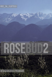 ( GRECIA  ) SPARTA : PANORAMA  - © 1990 Graziano Arici/Rosebud2 / GEO / PELOPPONESO / LACONIA /