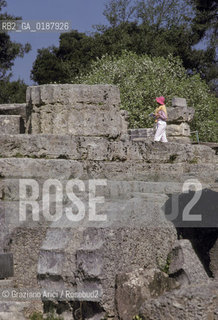 ( GRECIA  ) OLIMPIA : ROVINE DEL TEMPIO DI ZEUS  - © 1990 Graziano Arici/Rosebud2 / GEO / PELOPPONESO / ELIDE