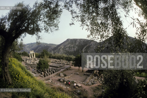 ( GRECIA  ) DELFI : IL TEMPIO ROTONDO THOLOS  © 1990 Graziano Arici/Rosebud2 / GEO / FOCIDE /