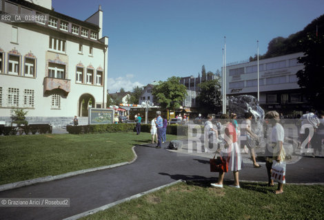 ( PRINCIPATO DEL LIECHTENSTEIN  ) VADUZ : LA PIAZZA  © 2002 Graziano Arici/Rosebud2 / GEO