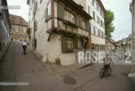( SVIZZERA CONFEDERAZIONE ELVETICA  ) BASILEA :  CASE DEL CENTRO STORICO   © 1995 Graziano Arici/Rosebud2 / GEO