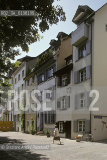 ( SVIZZERA CONFEDERAZIONE ELVETICA  ) BASILEA :  CASE DEL CENTRO STORICO   © 1995 Graziano Arici/Rosebud2 / GEO