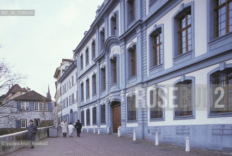 ( SVIZZERA CONFEDERAZIONE ELVETICA  ) BASILEA :  CASE DEL CENTRO STORICO  BLAUES HAUS  © 1995 Graziano Arici/Rosebud2 / GEO BLU