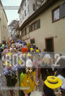 ( SVIZZERA CONFEDERAZIONE ELVETICA  ) BASILEA :  IL CARNEVALE    © 1995 Graziano Arici/Rosebud2 / GEO / MASCHERA