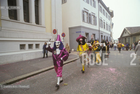 ( SVIZZERA CONFEDERAZIONE ELVETICA  ) BASILEA :  IL CARNEVALE    © 1995 Graziano Arici/Rosebud2 / GEO / MASCHERA
