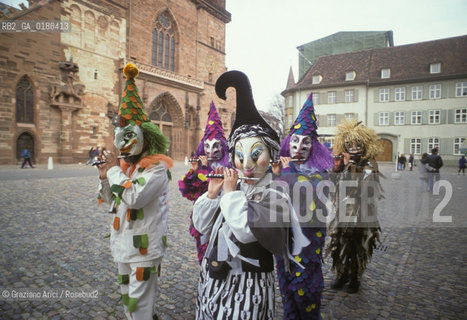 ( SVIZZERA CONFEDERAZIONE ELVETICA  ) BASILEA :  IL CARNEVALE    © 1995 Graziano Arici/Rosebud2 / GEO / MASCHERA