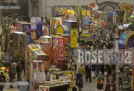 ( SVIZZERA CONFEDERAZIONE ELVETICA  ) BASILEA :  IL CARNEVALE    © 1995 Graziano Arici/Rosebud2 / GEO / MASCHERA
