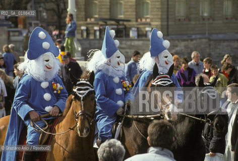( SVIZZERA CONFEDERAZIONE ELVETICA  ) BASILEA :  IL CARNEVALE    © 1995 Graziano Arici/Rosebud2 / GEO / MASCHERA