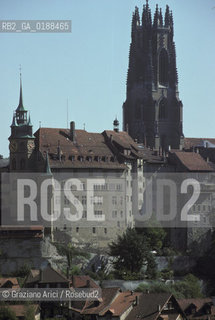 ( SVIZZERA CONFEDERAZIONE ELVETICA  ) CANTONE DI FRIBURGO  FRIBURGO : PANORAMA   © 1995 Graziano Arici/Rosebud2 / GEO