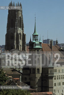 ( SVIZZERA CONFEDERAZIONE ELVETICA  ) CANTONE DI FRIBURGO  FRIBURGO : PANORAMA   © 1995 Graziano Arici/Rosebud2 / GEO