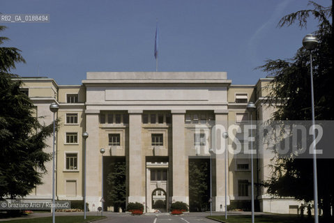 ( SVIZZERA CONFEDERAZIONE ELVETICA  ) CANTONE DI GINEVRA  GINEVRA : SEDE DELL ONU  © 1995 Graziano Arici/Rosebud2 / GEO