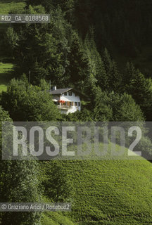 ( SVIZZERA CONFEDERAZIONE ELVETICA  ) CANTONE DI VAUD  VILLAGGIO DI LES AVANTS : CASA NEI BOSCHI   © 1995 Graziano Arici/Rosebud2 / GEO