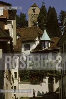 ( SVIZZERA CONFEDERAZIONE ELVETICA  ) CANTONE DI LUCERNA LUCERNA : UNA STRADA DEL CENTRO   © 1995 Graziano Arici/Rosebud2 / GEO