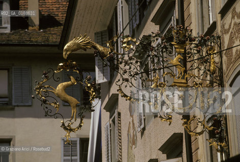 ( SVIZZERA CONFEDERAZIONE ELVETICA  ) CANTONE DI LUCERNA LUCERNA : INSEGNA   © 1995 Graziano Arici/Rosebud2 / GEO
