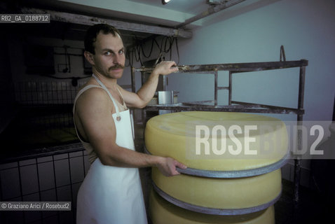 ( SVIZZERA CONFEDERAZIONE ELVETICA  ) CANTONE DI ZURIGO VALLE DELLEMMENTHAL : CASEIFICIO  © 1995 Graziano Arici/Rosebud2 / GEO FORMAGGIO