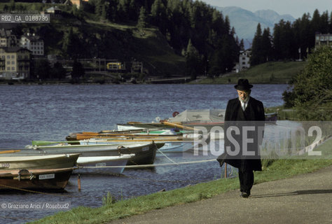 ( SVIZZERA CONFEDERAZIONE ELVETICA  )  CANTONE DEI GRIGIONI SANKT MORITZ : IL LAGO  © 1995 Graziano Arici/Rosebud2 / GEO EBREI