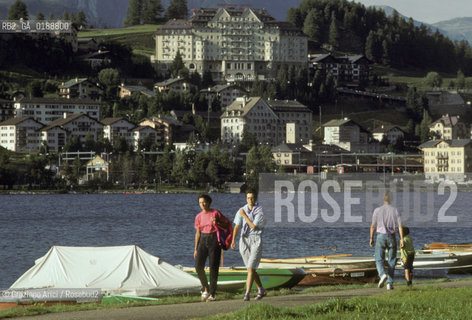 ( SVIZZERA CONFEDERAZIONE ELVETICA  )  CANTONE DEI GRIGIONI SANKT MORITZ : IL LAGO  © 1995 Graziano Arici/Rosebud2 / GEO