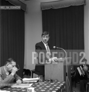 THE PSYCHIATRIST FRANCO BASAGLIA IN VENICE - 1974 - © ARCHIVIO Graziano Arici/Rosebud2  / SCIENZA / PSICHIATRA / CONVEGNO