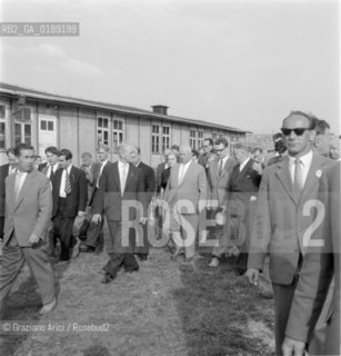 THE RUSSIAN STATESMAN AND PRESIDENT NIKITA SERGEYEVICH KHRUSHCHEV IN THE LAGER OF MAUTHAUSEN  WITH HIS WIFE  ( AUSTRIA ) - 196?  © ARCHIVIO Graziano Arici/Rosebud2  / POLITICA / KRUSCEV / CHRUSCEV / CAMPO DI CONCENTRAMENTO