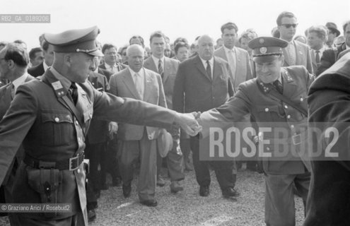 THE RUSSIAN STATESMAN AND PRESIDENT NIKITA SERGEYEVICH KHRUSHCHEV IN THE LAGER OF MAUTHAUSEN  ( AUSTRIA ) - 196?  © ARCHIVIO Graziano Arici/Rosebud2  / POLITICA / KRUSCEV / CHRUSCEV / CAMPO DI CONCENTRAMENTO