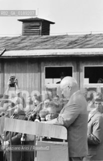 THE RUSSIAN STATESMAN AND PRESIDENT NIKITA SERGEYEVICH KHRUSHCHEV IN THE LAGER OF MAUTHAUSEN   ( AUSTRIA ) - 196?  © ARCHIVIO Graziano Arici/Rosebud2  / POLITICA / KRUSCEV / CHRUSCEV / FOTOGRAFO / CAMPO DI CONCENTRAMENTO