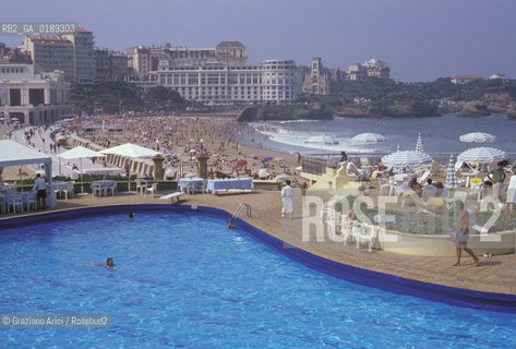 ( FRANCIA  )  PAYS BASQUE BIARRITZ : HOTEL DU PALAIS    © 1999 Graziano Arici/Rosebud2 / GEO PISCINA