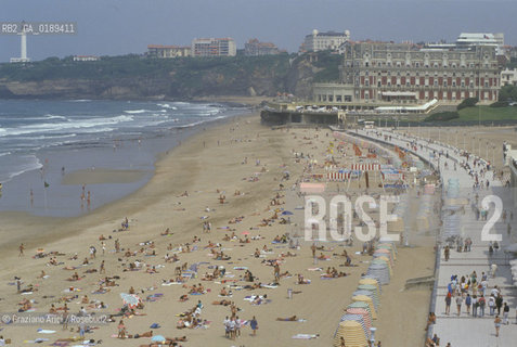 ( FRANCIA  )  PAYS BASQUE BIARRITZ :  SPIAGGIA E CAP ST.MARTIN © 1999 Graziano Arici/Rosebud2 / GEO