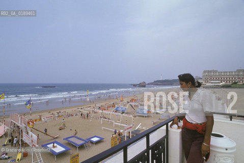 ( FRANCIA  )  PAYS BASQUE BIARRITZ :  SPIAGGIA LA GRAND PLAGE     © 1999 Graziano Arici/Rosebud2 / GEO