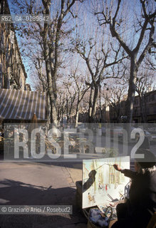 ( FRANCIA  )  PROVENCE-ALPES-COTE DAZUR AIX-EN-PROVENCE : IL CORSO MIRABEAU  © 1999 Graziano Arici/Rosebud2 / GEO PITTORE