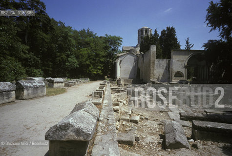 ( FRANCIA  )  PROVENCE-ALPES-COTE DAZUR ARLES : LA NECROPOLI DEGLI ALYSCAMPS  © 1999 Graziano Arici/Rosebud2 / GEO CIMITERO
