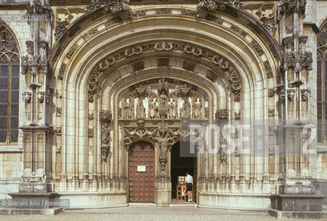 ( FRANCIA  )  RHONE-ALPES  BOURG-EN-BRESSE : CHIESA DI BROU PORTALE © 1999 Graziano Arici/Rosebud2 / GEO ARCHITETTURA GOTICO-FIAMMEGGIANTE