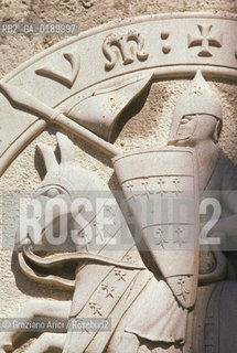 ( FRANCIA  )  LANGUEDOC-ROUSSILLON  BEZIERS : LA CATTEDRALE ST-NAZAIRE SIGILLO DEL CONTE DI TRENCAVEL © 1999 Graziano Arici/Rosebud2 / GEO ERESIA CATARA CATARI