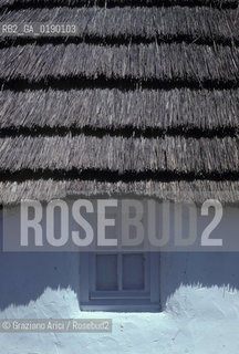 ( FRANCIA  )  PROVENCE-ALPES-COTE DAZUR PARCO NATURALE DELLA CAMARGUE : CABANE DE GARDIAN © 1999 Graziano Arici/Rosebud2 / GEO CASA TETTO PAGLIA FINESTRA