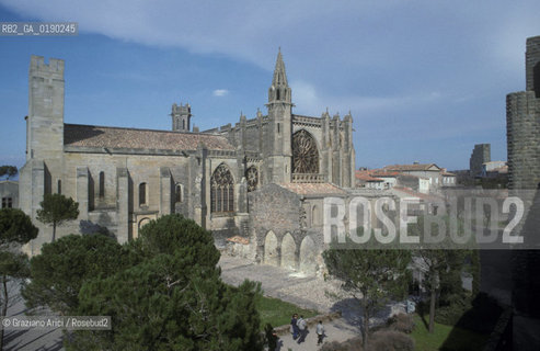 ( FRANCIA  )  LANGUEDOC-ROUSSILLON  CARCASSONNE : LA CITE CATTEDRALE ST-NAZAIRE © 1999 Graziano Arici/Rosebud2 / GEO CASTELLO ERESIA CATARA CATARI